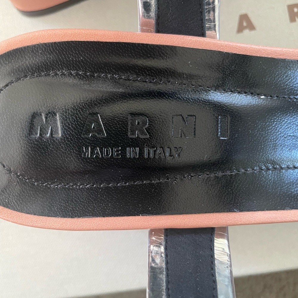 Marni leather sandals with silver detail. 40.5 - Picture 3 of 6